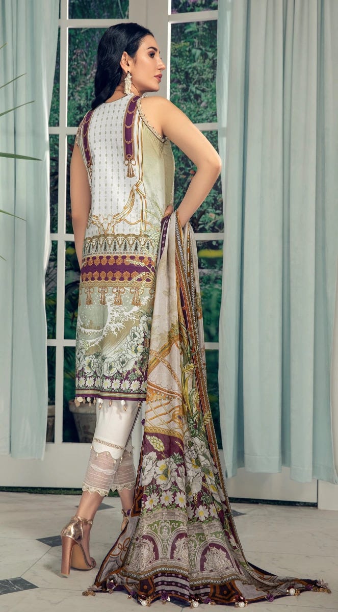 Luxury Lawn Ready to Wear 3 Pcs Dress of Anaya by Kiran Chaudhry 07B