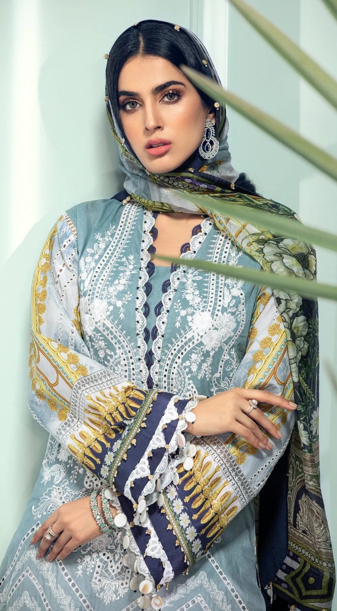 Luxury Lawn Ready to Wear 3 Pcs Dress of Anaya by Kiran Chaudhry 07A