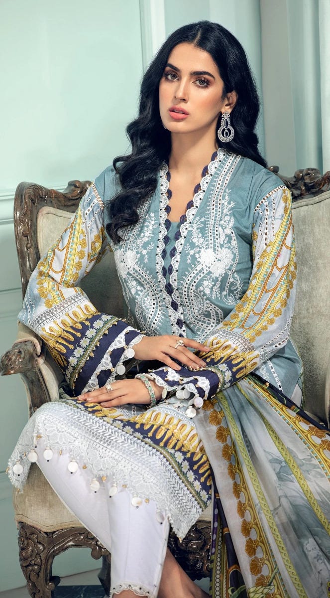 Luxury Lawn Ready to Wear 3 Pcs Dress of Anaya by Kiran Chaudhry 07A