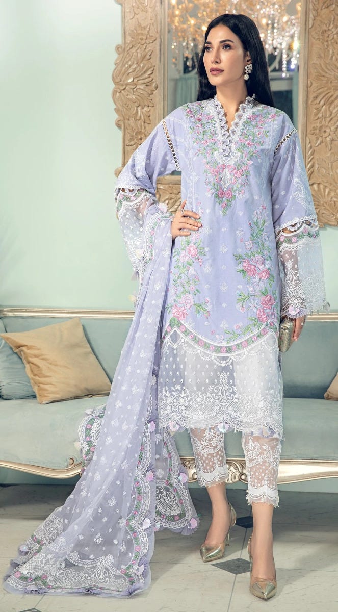 Luxury Lawn Ready to Wear 3 Pcs Dress of Anaya by Kiran Chaudhry 8B