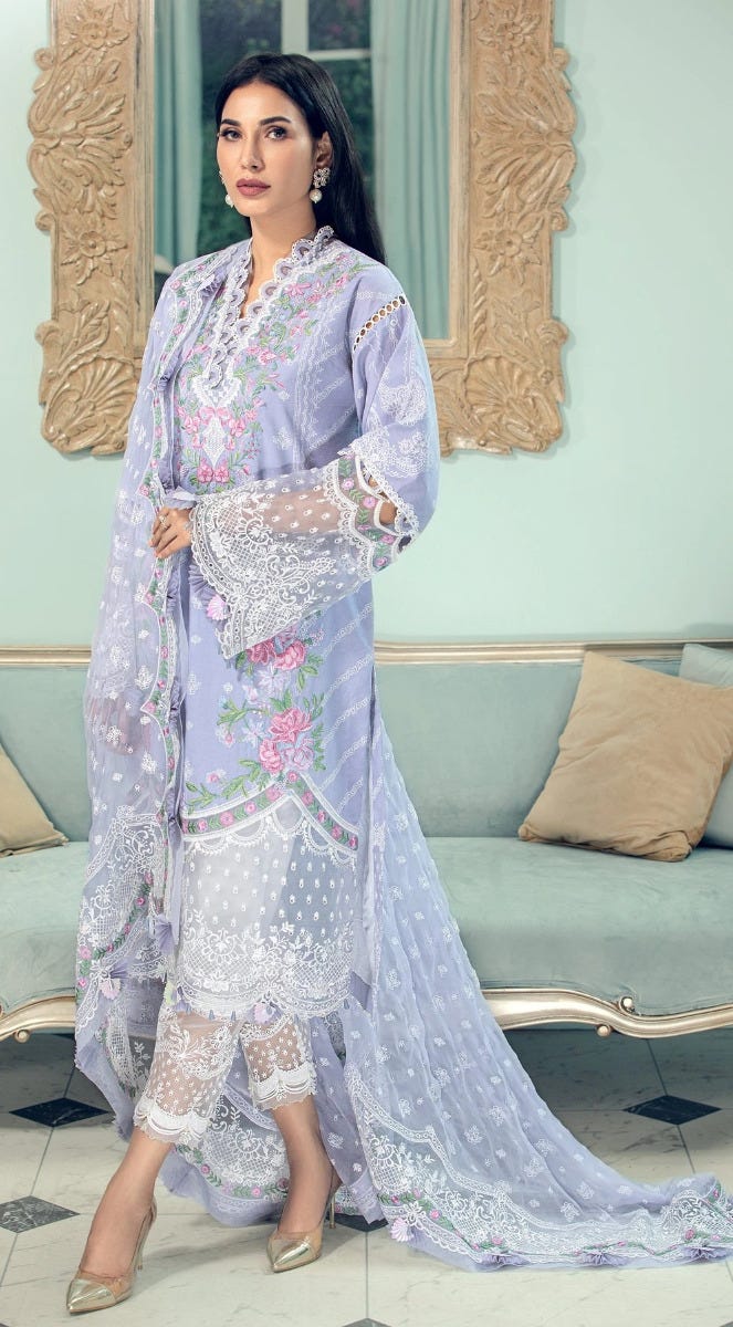 Luxury Lawn Ready to Wear 3 Pcs Dress of Anaya by Kiran Chaudhry 8B