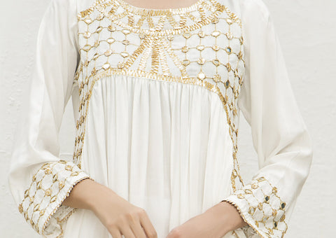 Winter 2 Pcs Linen Embroidered Dress by Hemline 04