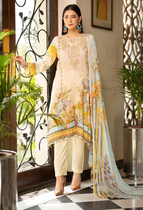 Ready to Wear 3 Pcs Embroidered Lawn Collection 04