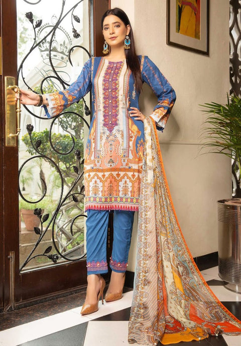 Ready to Wear 3 Pcs Embroidered Lawn Collection 05