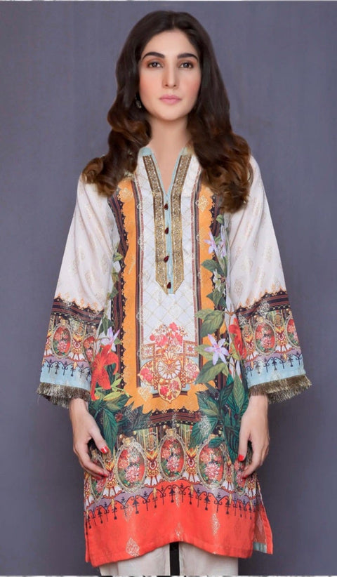Jacquard Ready to Wear Embroidered Kurta by Simrans 03