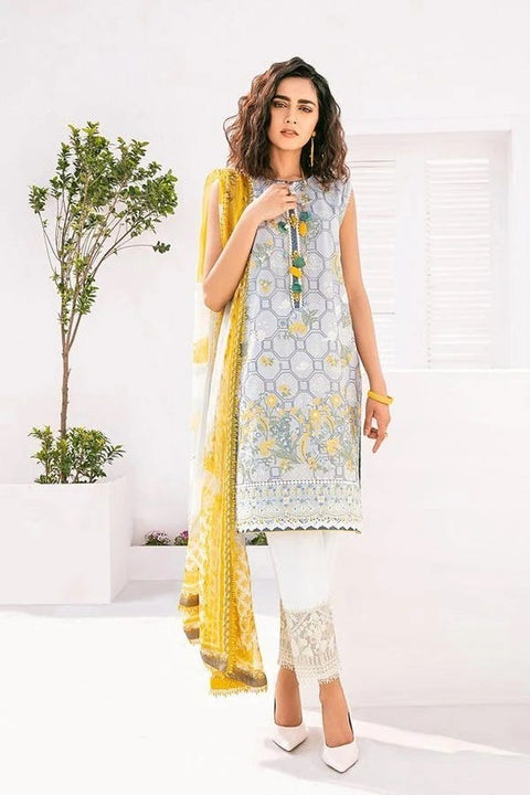 Baroque Ready to Wear Fuchsia Lawn Dress 07