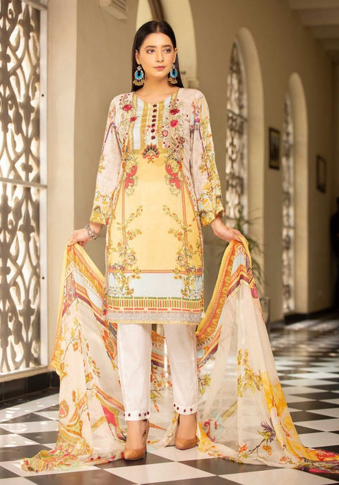 Ready to Wear 3 Pcs Embroidered Lawn Collection 10