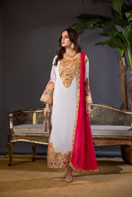 Aleezay Georgette Formal Embroidered Dress 02