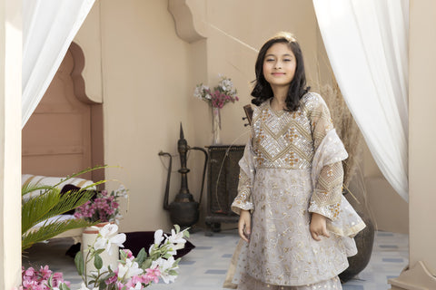 Mona Kids Net Handwork Peplum 02