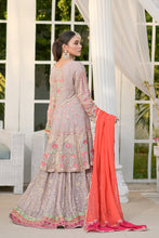 3pc Embroidered Chiffon lahenga Dress 08