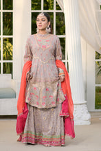 3pc Embroidered Chiffon lahenga Dress 08