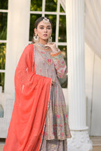 3pc Embroidered Chiffon lahenga Dress 08