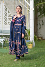 3pc Embroidered Chiffon Long Frock 09