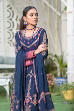 3pc Embroidered Chiffon Long Frock 09