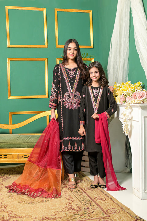 Rafia Mother Daughter Eid Girls Dress 02