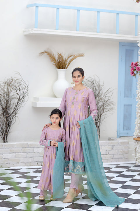 Rafia Mother Daughter Eid Girls Dress 03
