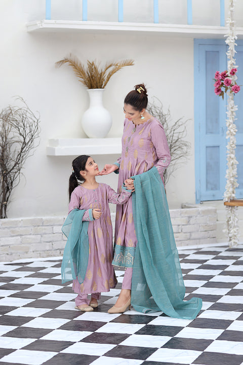 Rafia Mother Daughter Eid Girls Dress 03
