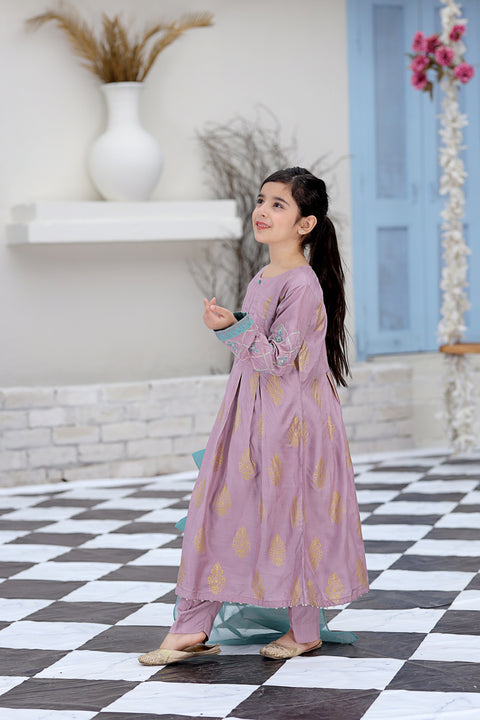 Rafia Mother Daughter Eid Girls Dress 03