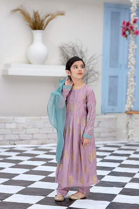 Rafia Mother Daughter Eid Girls Dress 03