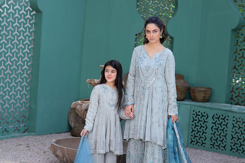 Rafia Mother Daughter Eid Girls Dress 04