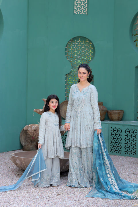 Rafia Mother Daughter Eid Girls Dress 04