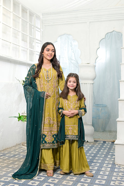 Rafia Mother Daughter Eid Girls Dress 06