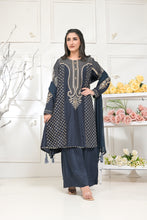 3pc Viscose Embroidered Dress 09