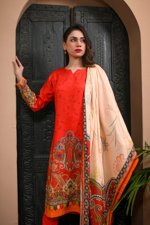 3pc Linen Printed Dress 11