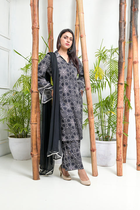 3pc Ready to Wear Linen Dress 07