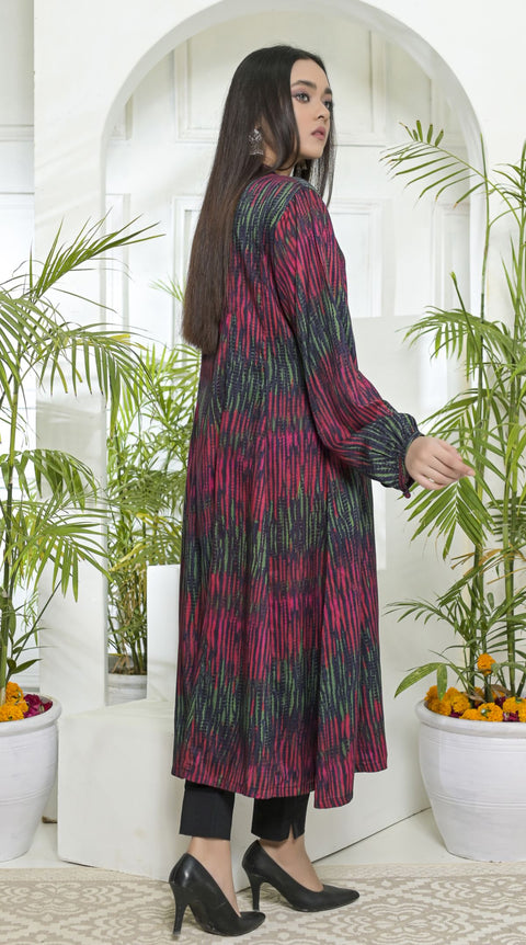 Digital Print Linen Kurta by Rafia 10