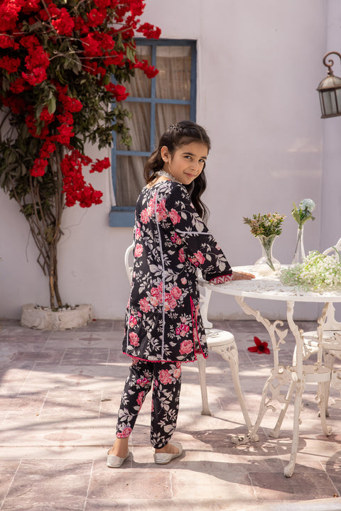 Hemline Cambric 2pc Girls Dress 04