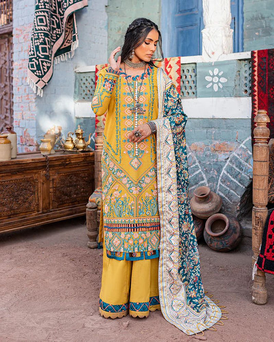 3pc Ready to Wear Khaddar Pashmina Shawl Dress 01