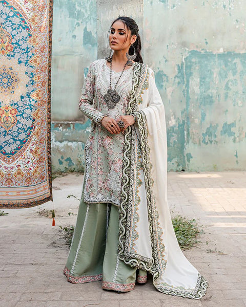 3pc Ready to Wear Khaddar Pashmina Shawl Dress 06