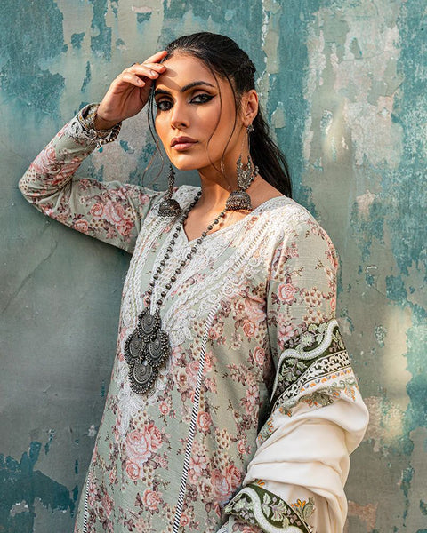 3pc Ready to Wear Khaddar Pashmina Shawl Dress 06
