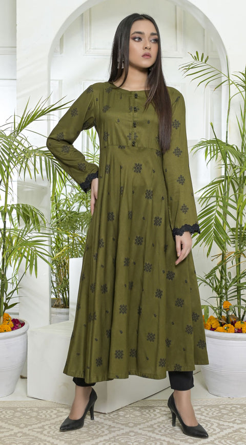 Digital Print Linen Kurta by Rafia 09