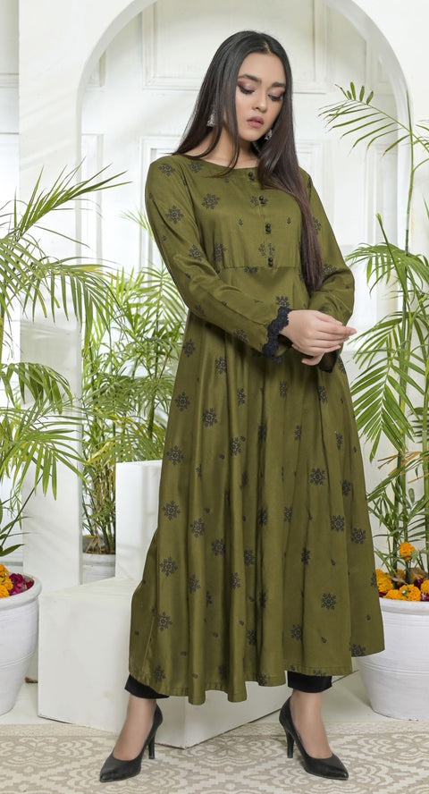 Digital Print Linen Kurta by Rafia 09