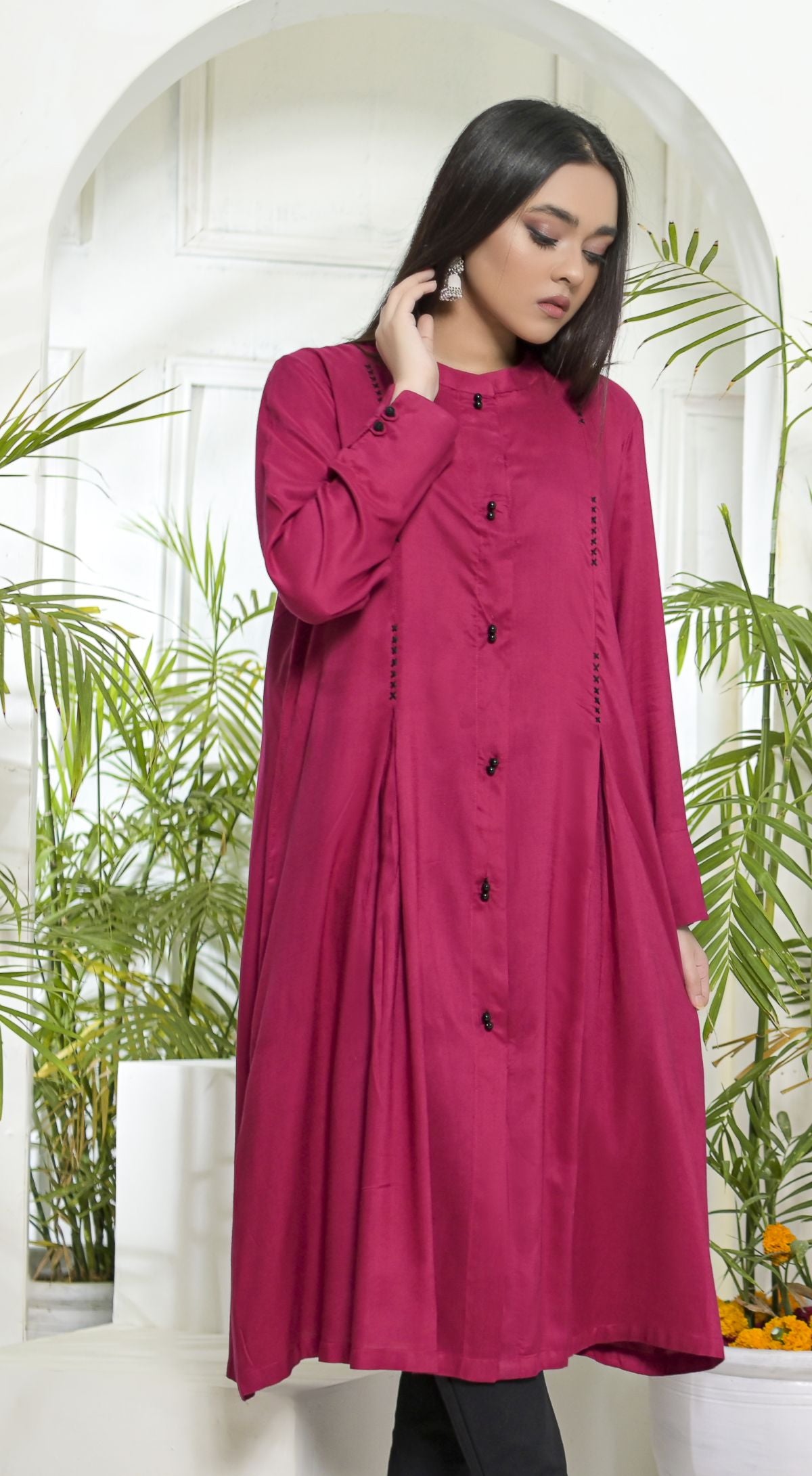 Digital Print Linen Kurta by Rafia 08