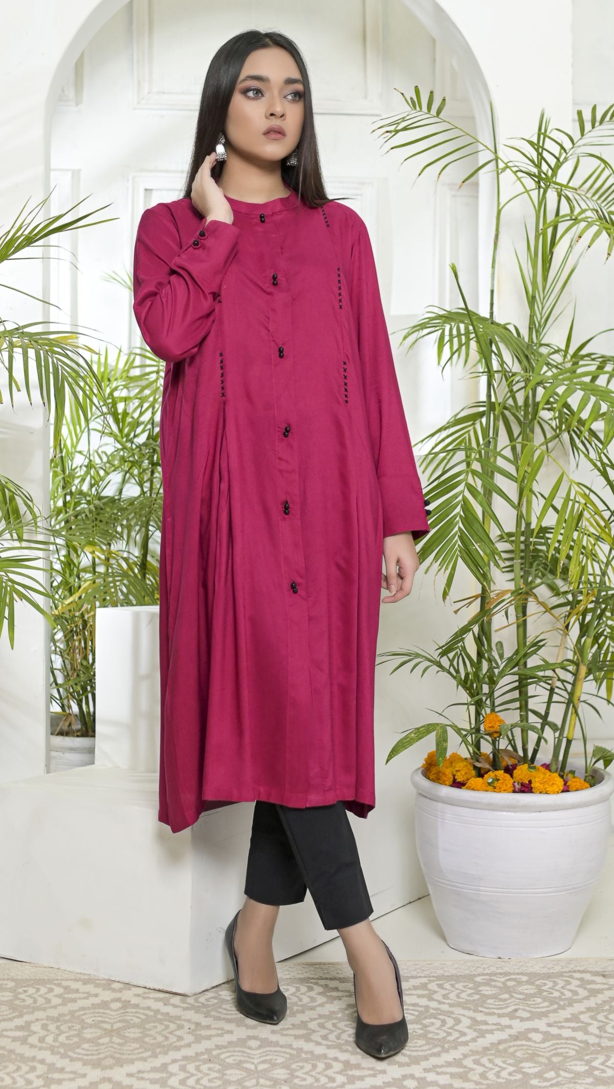 Digital Print Linen Kurta by Rafia 08