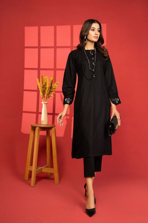 Miski 2pc Self Jacquard Co ord Dress 08
