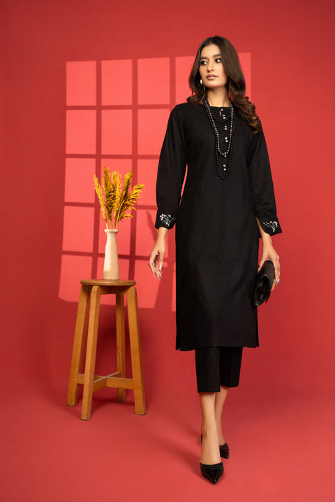 Miski 2pc Self Jacquard Co ord Dress 08
