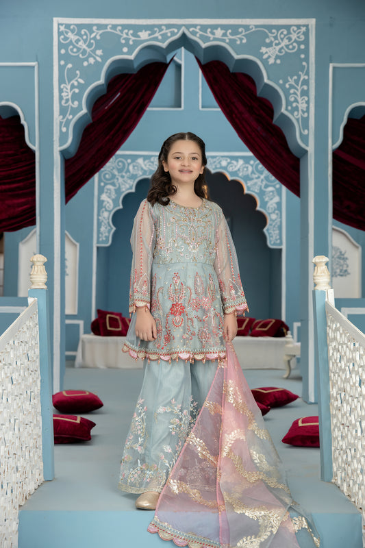 3pc Formal Handwork Girls Dress 03