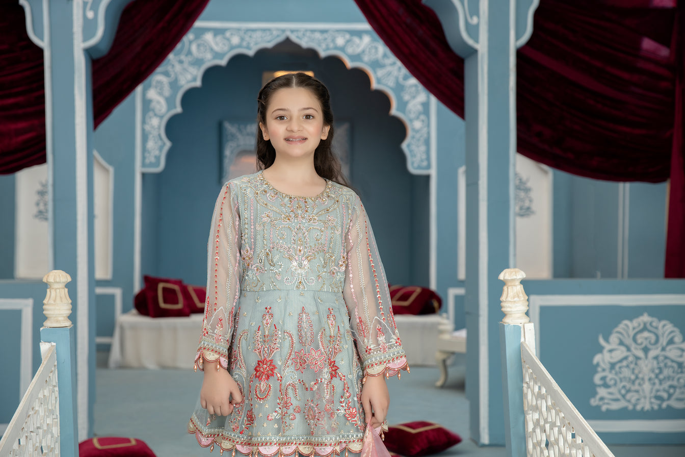 3pc Formal Handwork Girls Dress 03