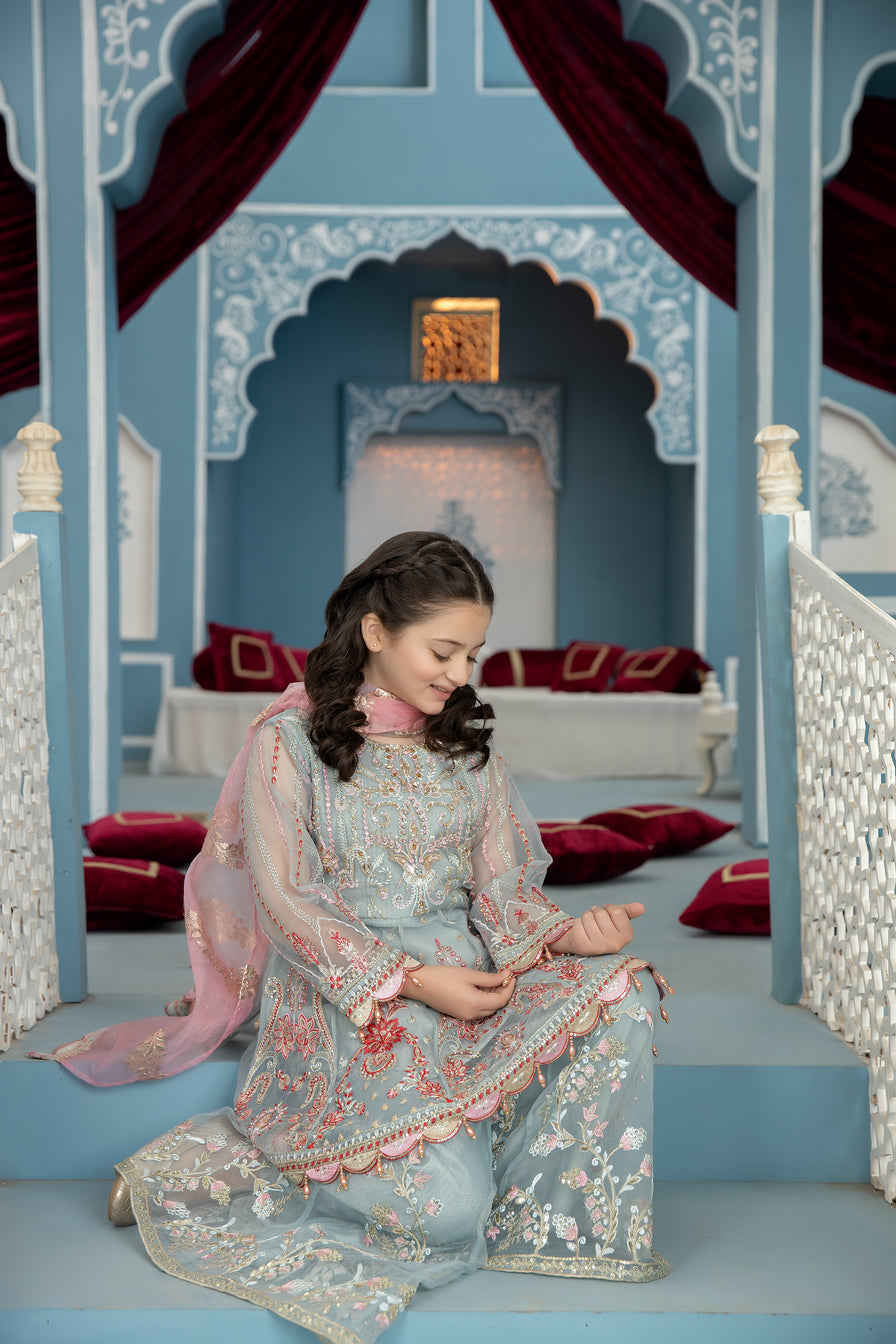 3pc Formal Handwork Girls Dress 03