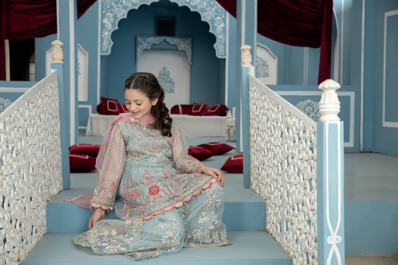 3pc Formal Handwork Girls Dress 03