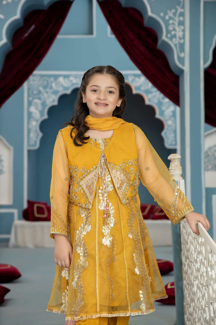 3pc Formal Handwork Girls Dress 01