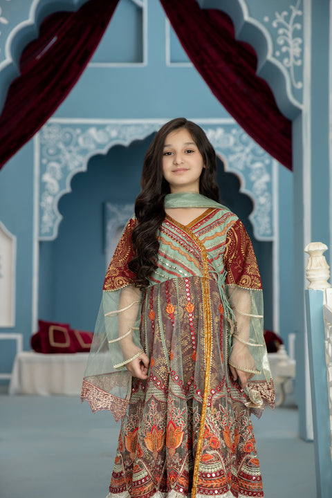 3pc Formal Embroidered Girls Dress 05