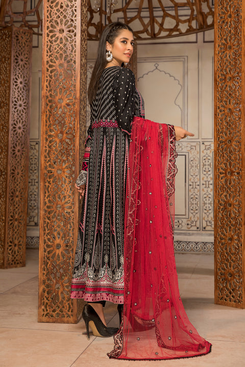 Cotton Self Jacquard Embroidered Pishwas by Hemline 06
