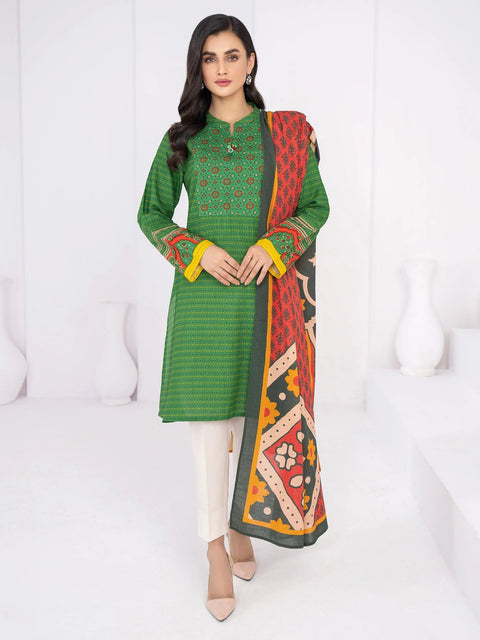 3pc LimeLight Khaddar Dress U2071-Green