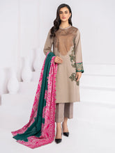 3pc LimeLight Khaddar Dress U2086-Beige