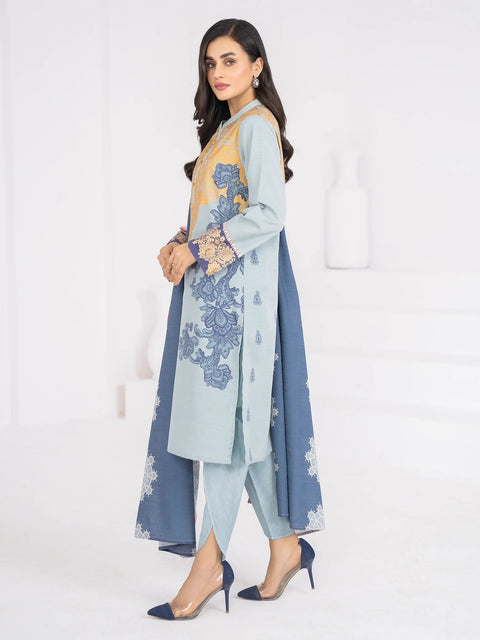 3pc LimeLight Khaddar Dress U2086-IceBlue